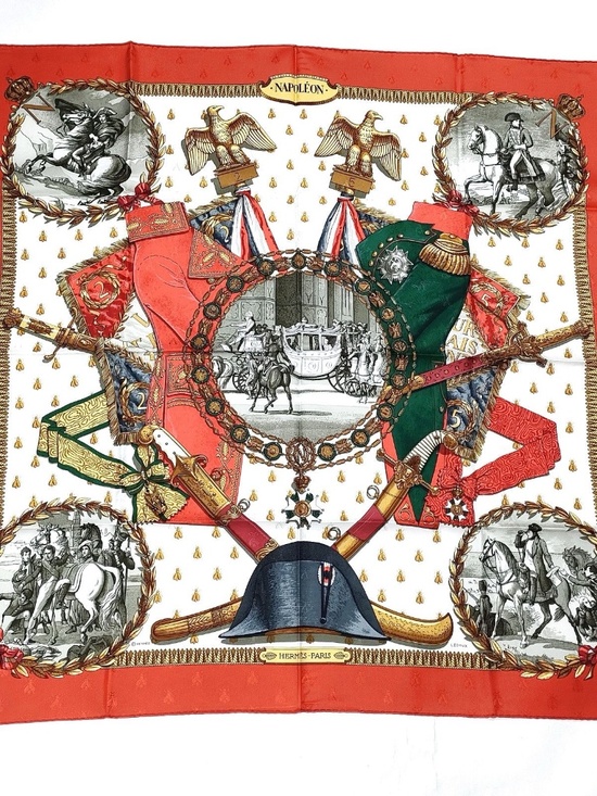 Accessories - Hermes Napoleon Silk Scarf Carre 90